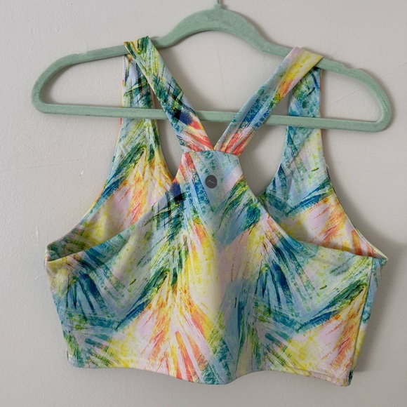 Gottex 2 Piece Athletic Skort & Top Set Womens L/XL Rainbow Workout Wear EUC - Picture 4 of 14